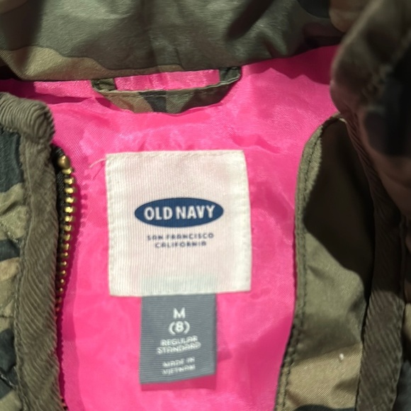 Old Navy Green and Pink Quilted Camouflage Top - Picture 2 of 5